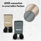FROSAL faltbarer Bollerwagen Anton grau - XXL