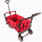 FUXTEC faltbarer Bollerwagen FX-CT700R mit UV-Schutz-Sonnendach, rot