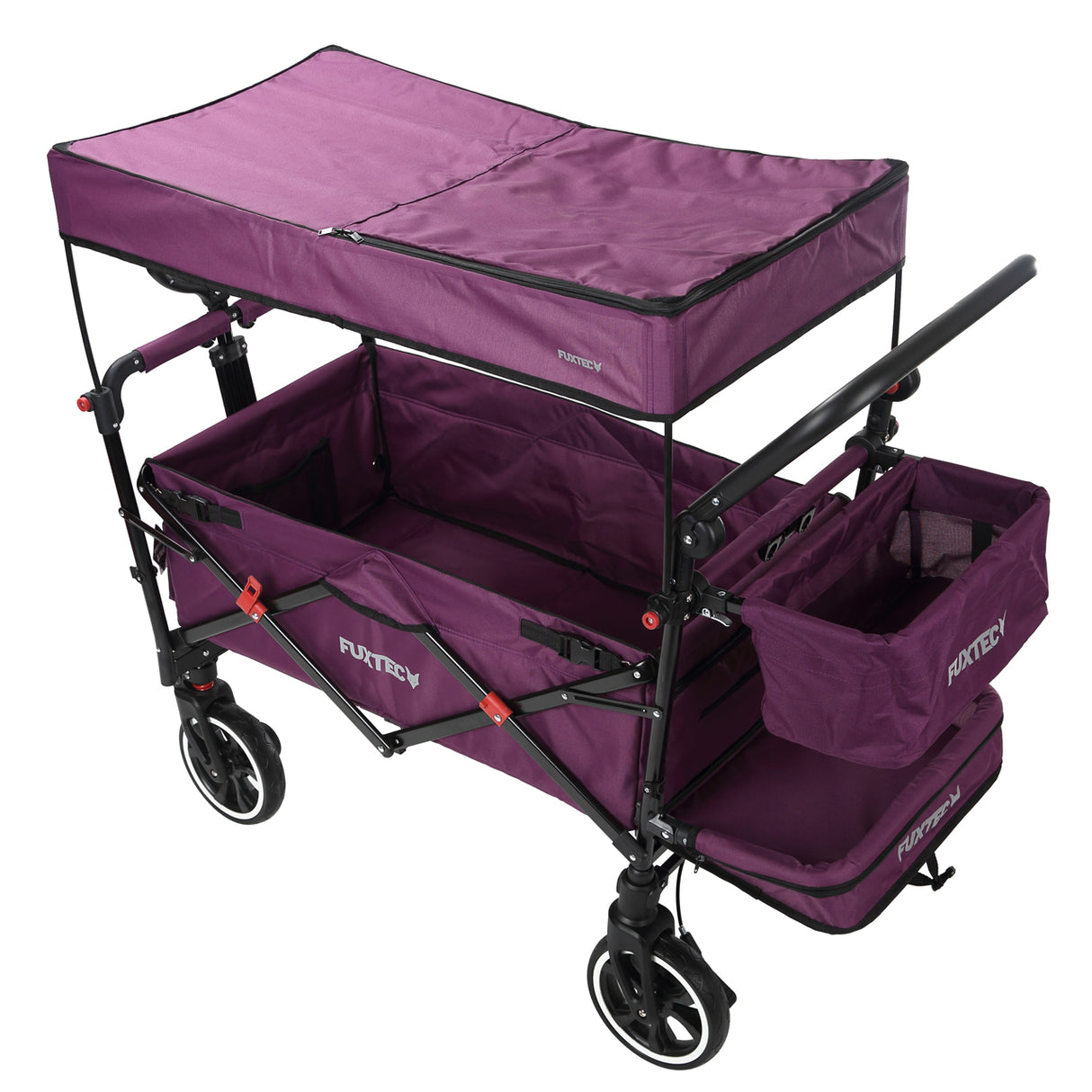 FUXTEC faltbarer Premium Bollerwagen FX-CT850 in Purpur (Lila)