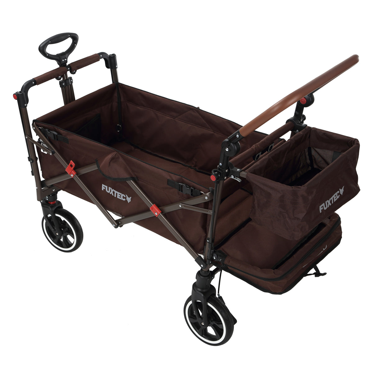 FUXTEC faltbarer Premium Bollerwagen FX-CT850 in Braun