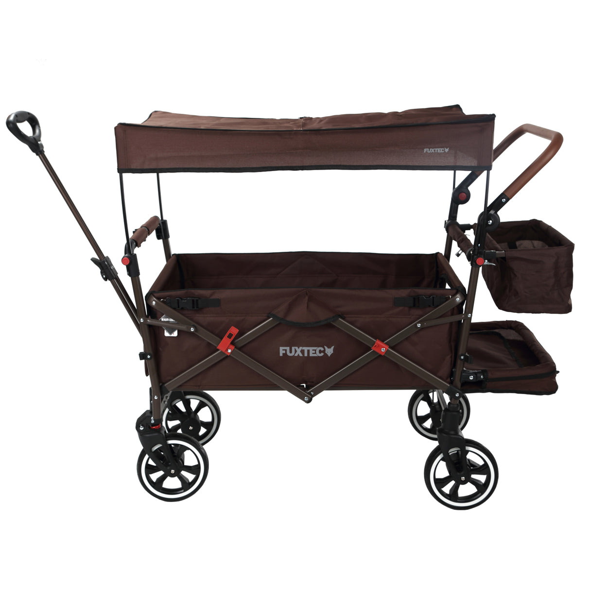 FUXTEC faltbarer Premium Bollerwagen FX-CT850 in Braun