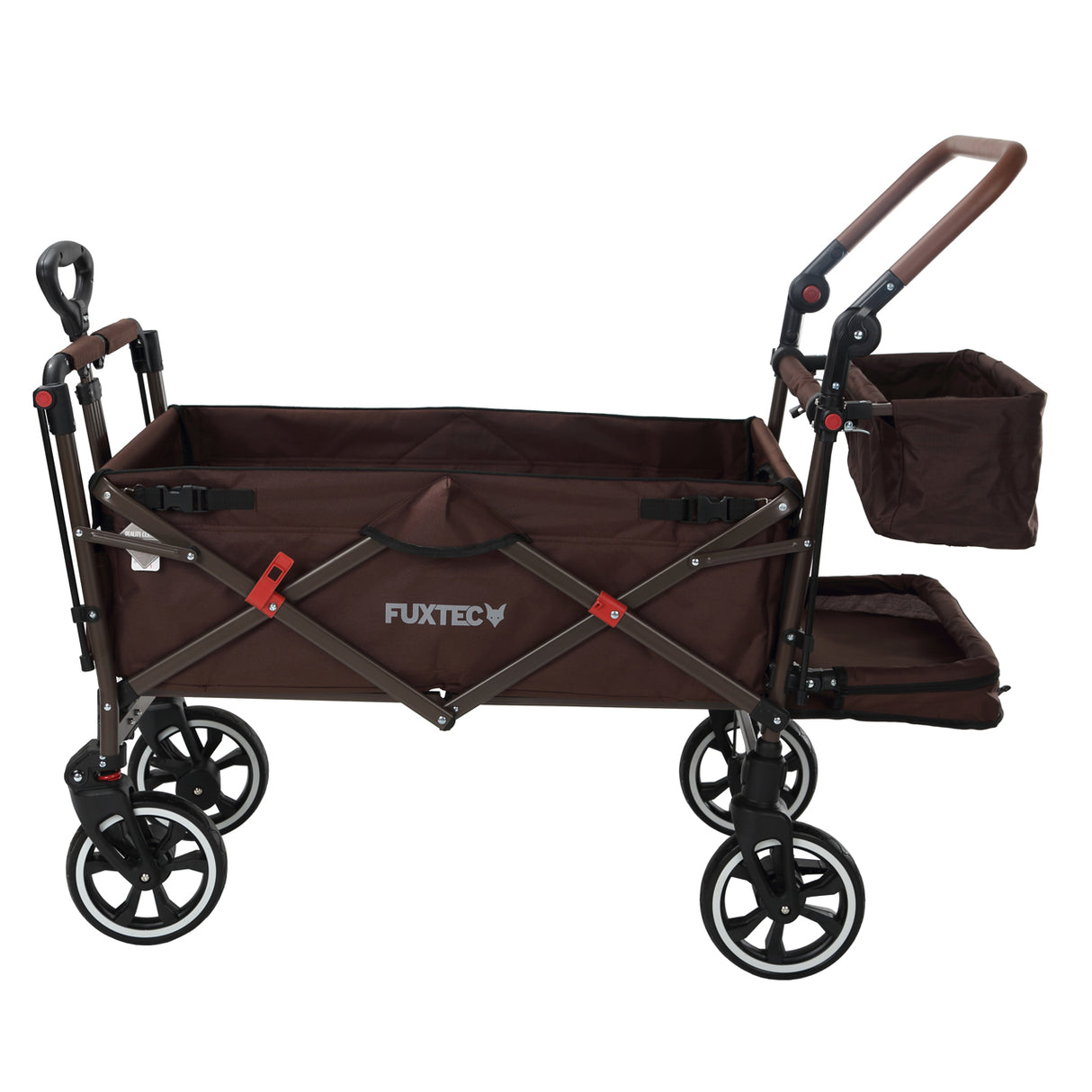 FUXTEC faltbarer Premium Bollerwagen FX-CT850 in Braun