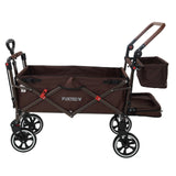 FUXTEC faltbarer Premium Bollerwagen FX-CT850 in Braun