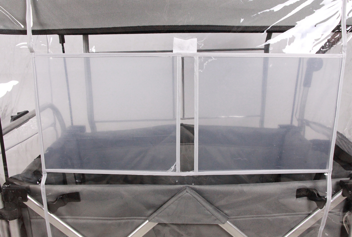 FROSAL / FUXTEC Regenschutz transparent für Bollerwagen Victor / CTL900 & CTL950