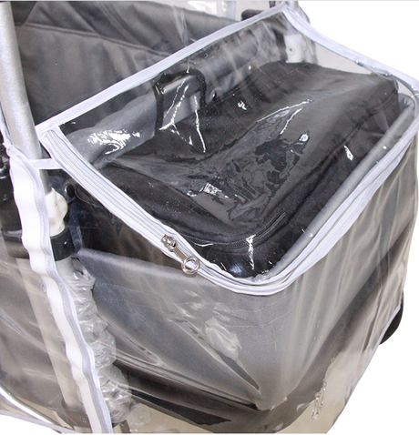 FROSAL / FUXTEC Regenschutz transparent für Bollerwagen Victor / CTL900 & CTL950