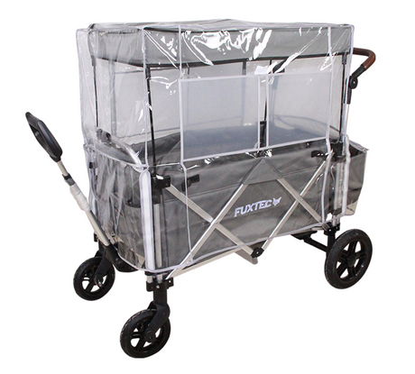FROSAL / FUXTEC Regenschutz transparent für Bollerwagen Victor / CTL900 & CTL950