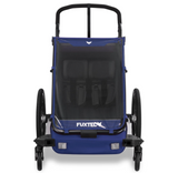 FUXTEC Fahrradanhänger/Jogger mit Jogger-Rad in blau