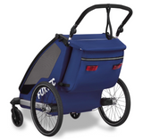 FUXTEC Fahrradanhänger/Jogger mit Jogger-Rad in blau