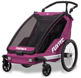 FUXTEC Fahrradanhänger/Jogger mit Jogger-Rad in Purpur