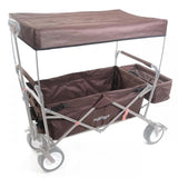 Stoff Bezug Bollerwagen komplett in Türkis JW76C Braun (Schoko)