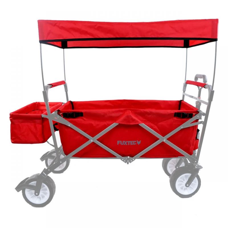 Stoff Bezug Bollerwagen komplett in Türkis JW76C Rot