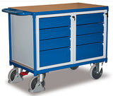 VARIOfit Werkstattwagen ohne Rand, acht Schubladen, EasySTOP, sw-600.619