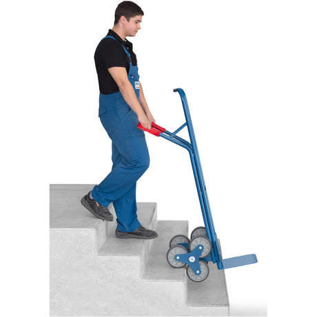 Fetra TK 1325 Treppenkarren Stahl 200 kg, mit zwei dreiarmigen Rad-Sternen TPE