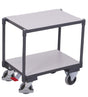 VARIOfit ESD Euro-System-Roller mit zwei Ladeflächen, Baukasten-System, EasySTOP, sw-410.546