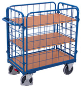 VARIOfit Etagenwagen mit vier Wänden, drei Böden sw-500.460/sw-600.460/sw-700.460/sw-800.460