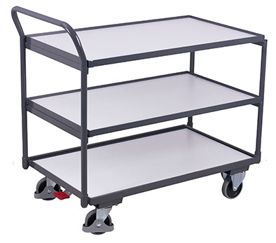 VARIOfit ESD-Tischwagen mit drei Ladeflächen sw-500.657/sw-600.657