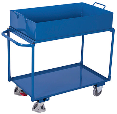 VARIOfit Tischwagen mit zwei Wannen, eine abnehmbar, sw-600.507