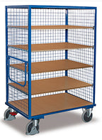 VARIOfit Etagenwagen, ein fester, vier variable Böden mit EasySTOP sw.700.410/sw-800.410