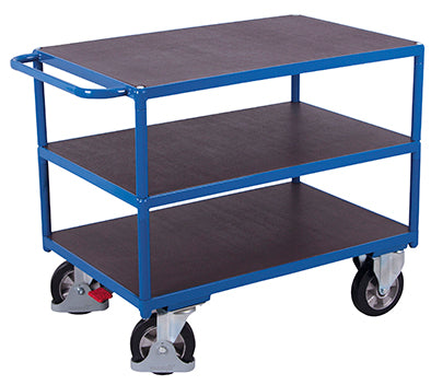 VARIOfit Schwerer Tischwagen mit drei Ladefl. Sperrholz sw-700.617/sw-800.617/sw-800.618/sw-800.619