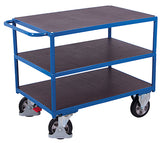 VARIOfit Schwerer Tischwagen mit drei Ladefl. Sperrholz sw-700.617/sw-800.617/sw-800.618/sw-800.619