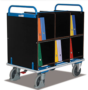 VARIOfit Aktenwagen mit zwölf Fächern und EasySTOP sw-700.995